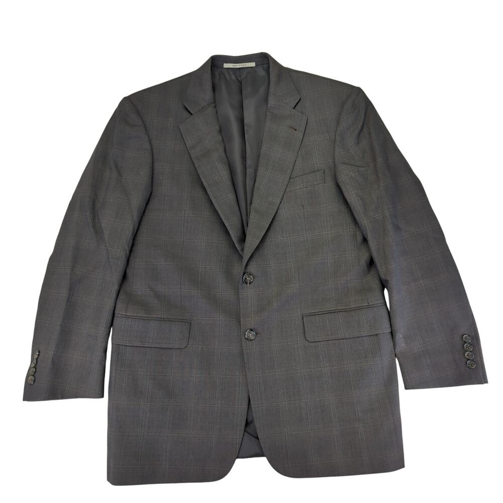 Burberry Gray Plaid Blazer